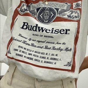 Urban Outfitters Budweiser Cropped Shirt